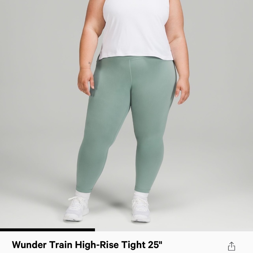 NWT lululemon wunder train high rise 25” misty glade